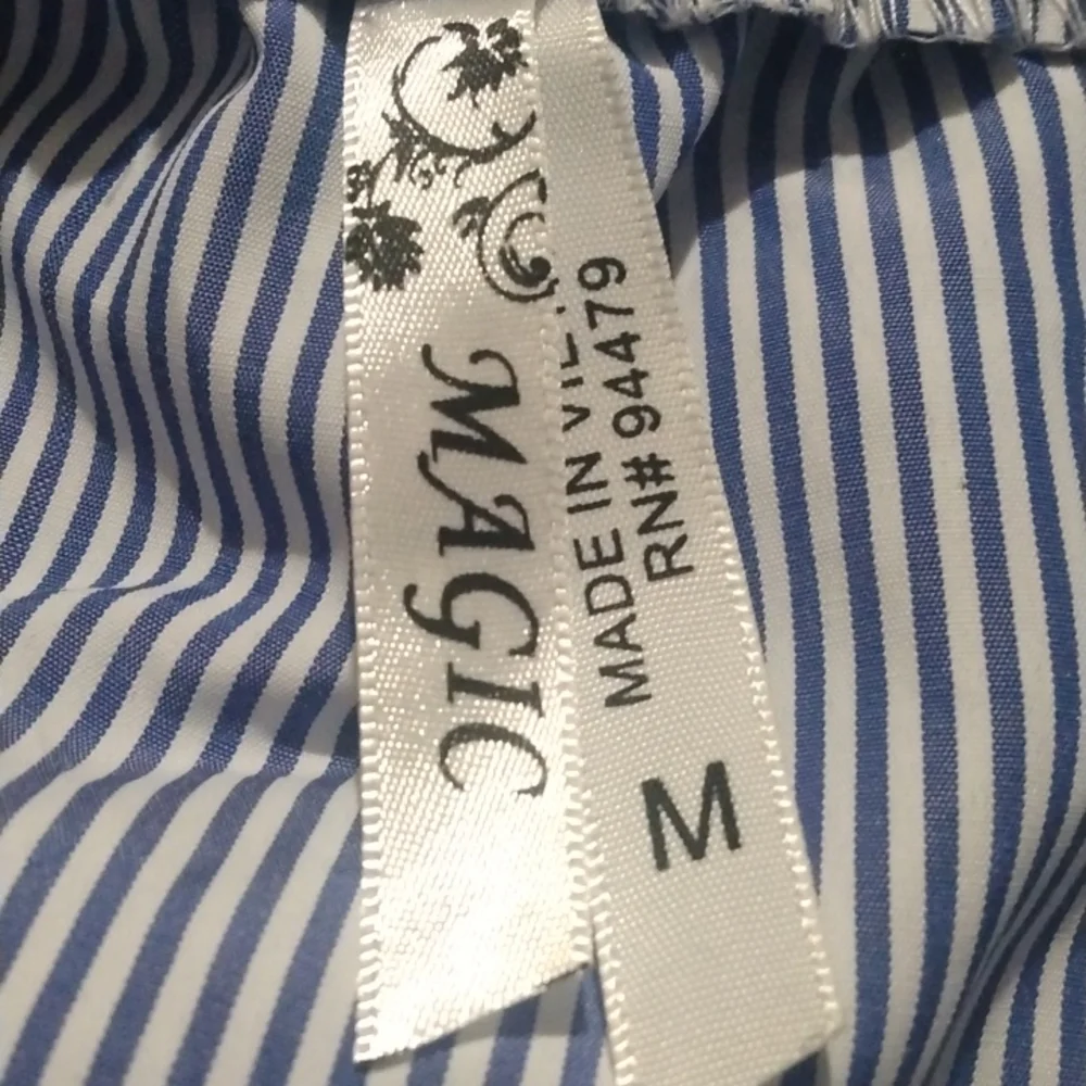 Striped and Embroidered Skirt